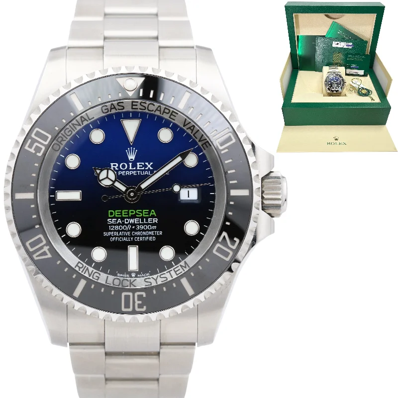 Smart Watches for Women with Calendar-JULY 2022 Rolex Sea-Dweller Deepsea 126660 JAMES CAMERON Black Blue 44mm Watch