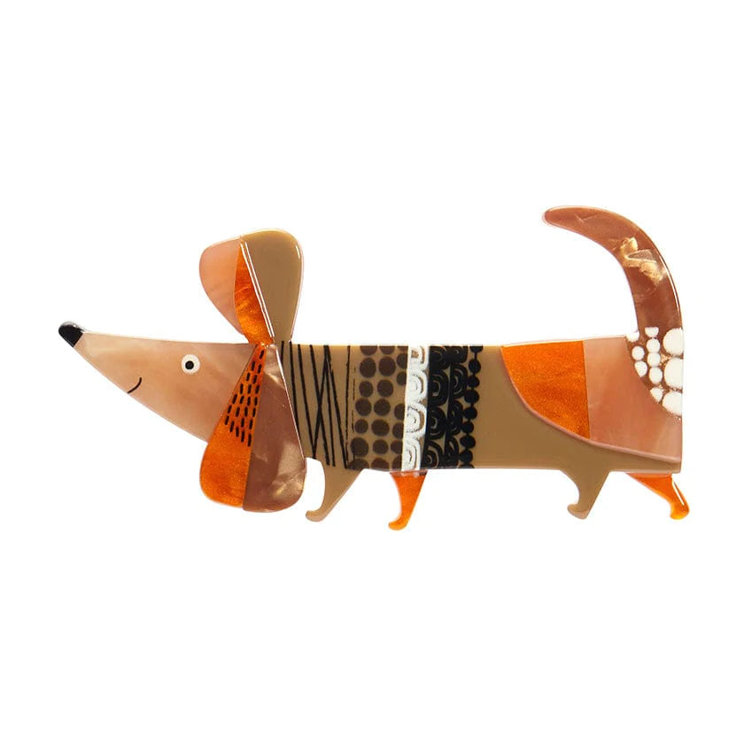 Elegant Butterfly Brooch for Women-Erstwilder - A Dachshund Named Bark Brooch - Clare Youngs (2024)