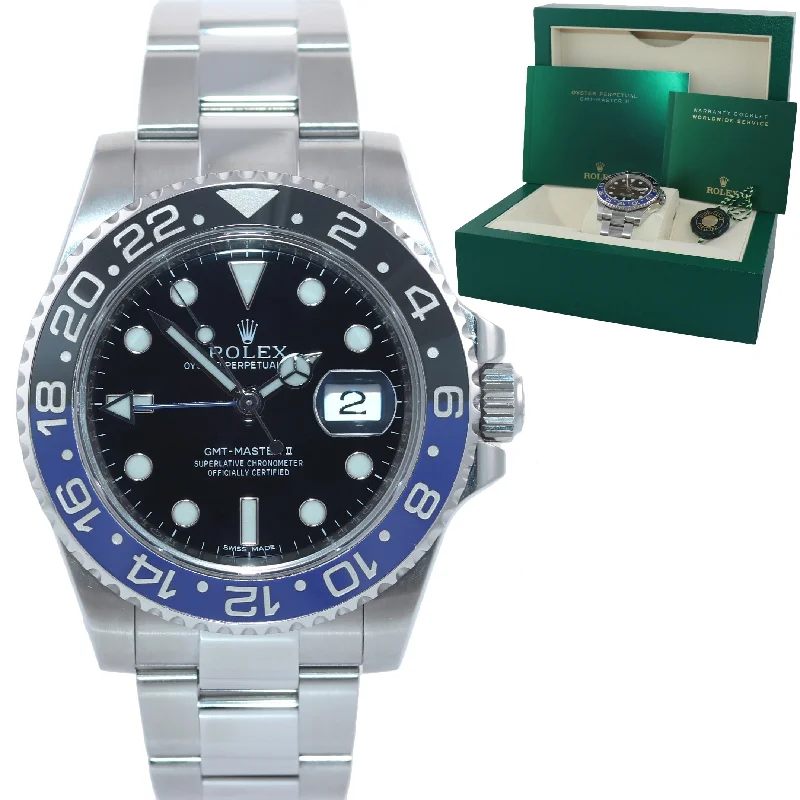 Trendy Sports Watches for Women-2018 Rolex GMT Master II 116710 BLNR Steel Ceramic Batman Blue Watch Box