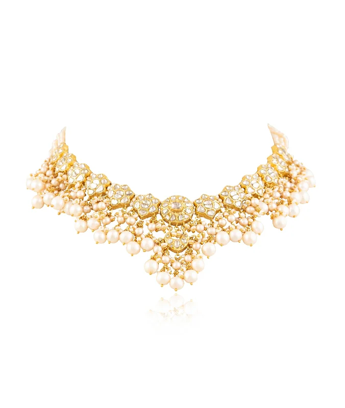 Trendy Necklaces for Teens-Riya Polki Necklace