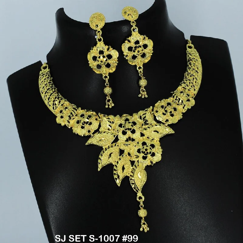 Zodiac Sign Necklaces-Mahavir Forming Gold Necklace Set   - 36- SJ- S-1007