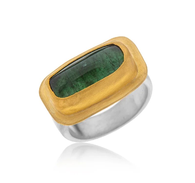 Personalized Name Rings for Men-Nava Zahavi Yellow Gold Tourmaline Soul Ring