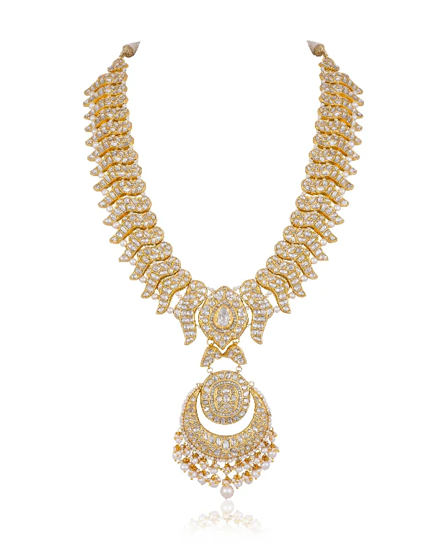 Bold Statement Necklaces-Sarojni Polki Long Necklace