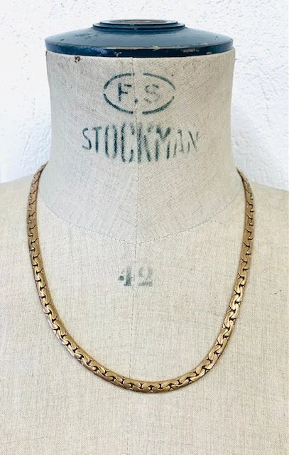 Long Chain Necklaces-Narrow snake chain brass