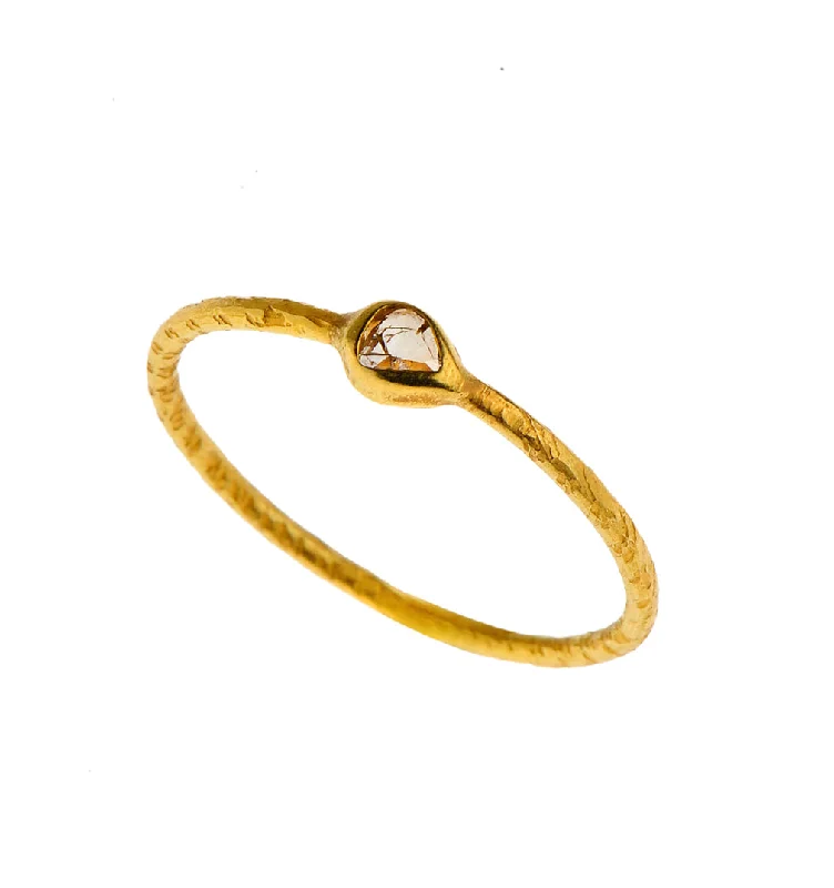 Simple Gold Rings for Women-Nava Zahavi Tiny Diamond Ring