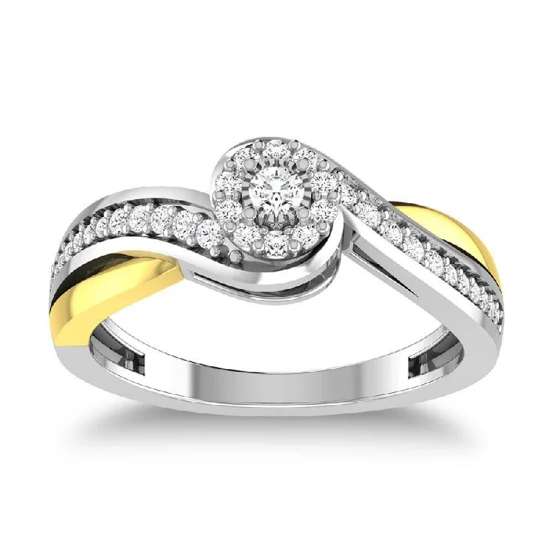 White Gold Engagement Rings-JDTK- 62183- Diamond Twisted Ring