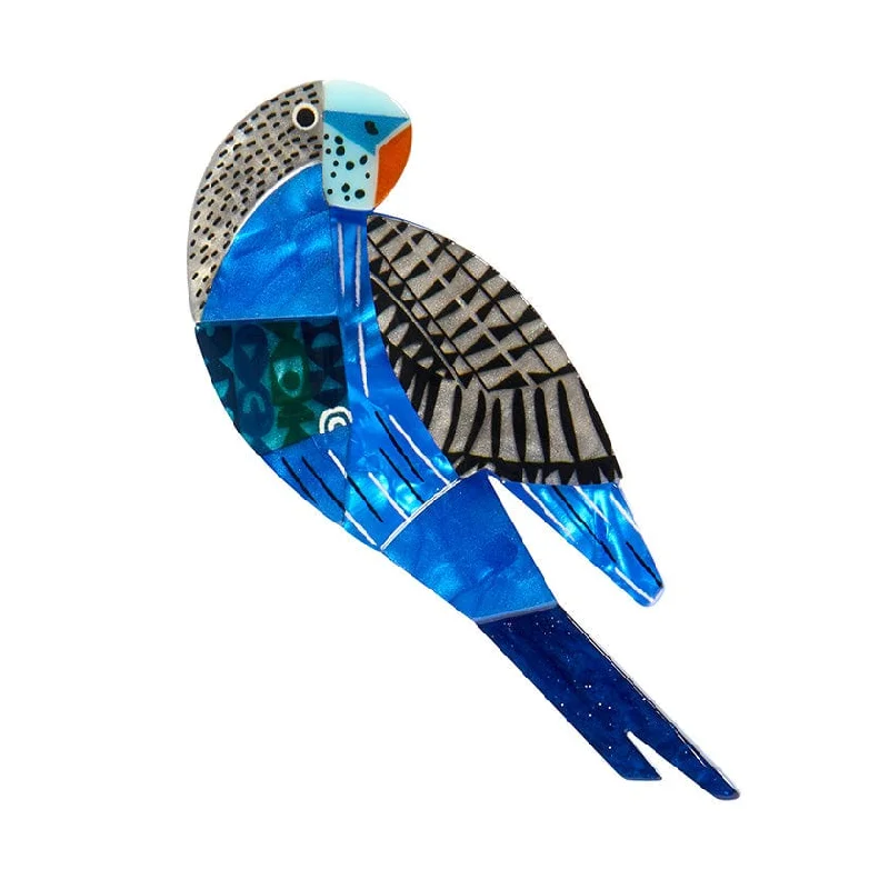 Creative Brooch with Abstract Design-Erstwilder - A Budgie Named Chirp Brooch - Clare Youngs (2024)