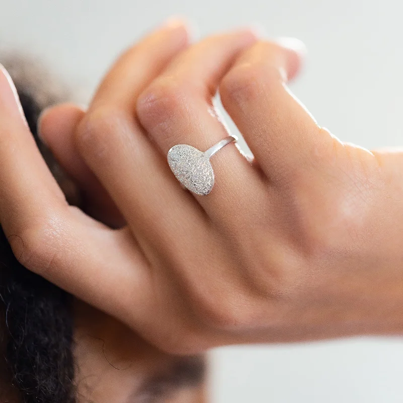 Men's Wedding Rings-DIAMOND DUSTED ORBIT RING