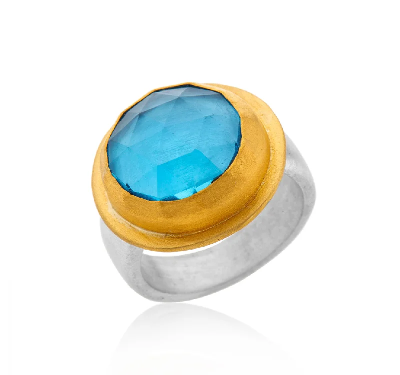 Statement Sapphire Rings-Nava Zahavi Blue Lagoon Ring