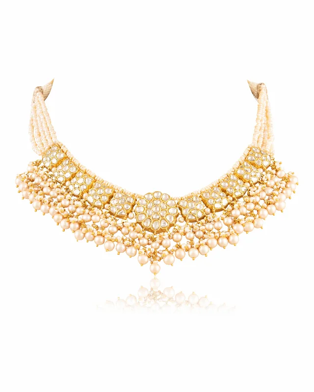 Fashionable Necklaces for Women-Roohi Polki Necklace