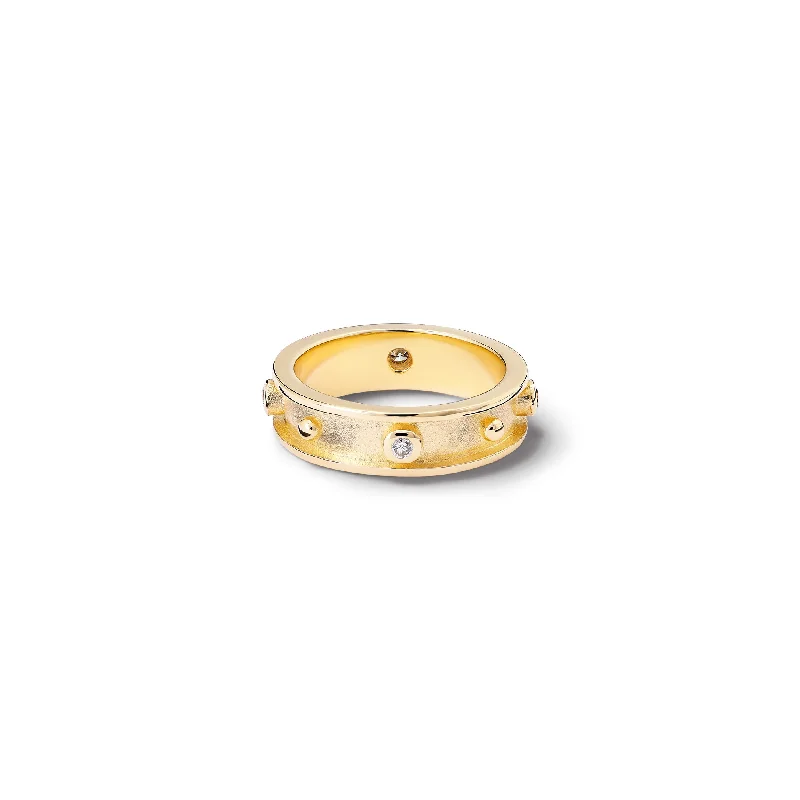 Men's Fashion Rings-Decimus Ring 18ct Yellow Gold - Diamond