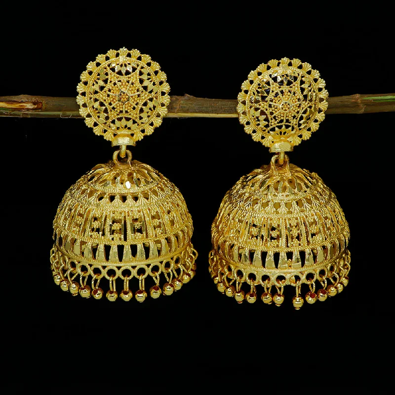 Sparkly Drop Earrings-Mahavir  Gold Plated Jhumki Earrings