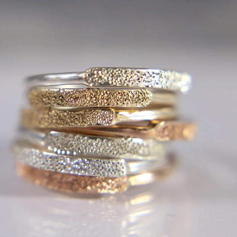 Classy Wedding Rings-DIAMOND DUSTED NARROW RING