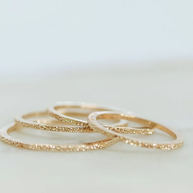 Personalized Engagement Rings-GOLD-FILLED PETITE STACKING RING