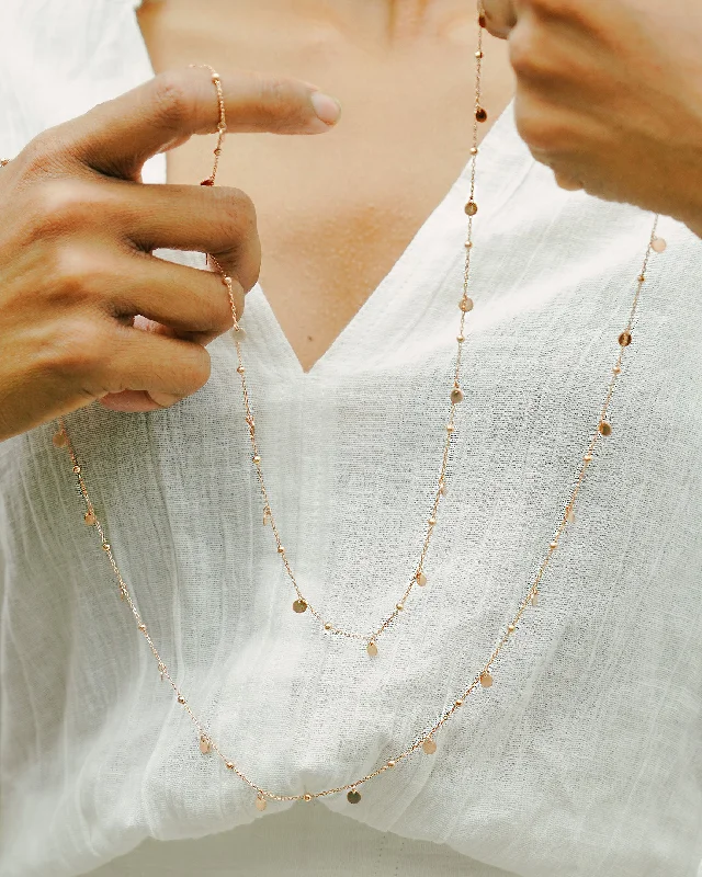 Simple Bead Necklaces-Fleur Necklace Long