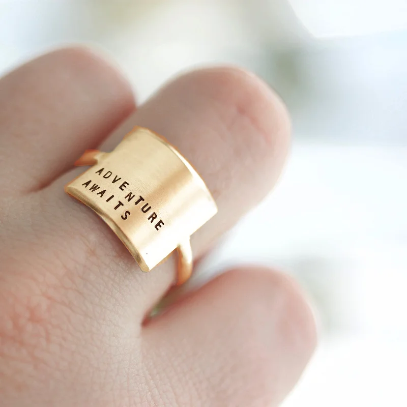 Gold Band Rings-GOLD-FILLED WIDE RING