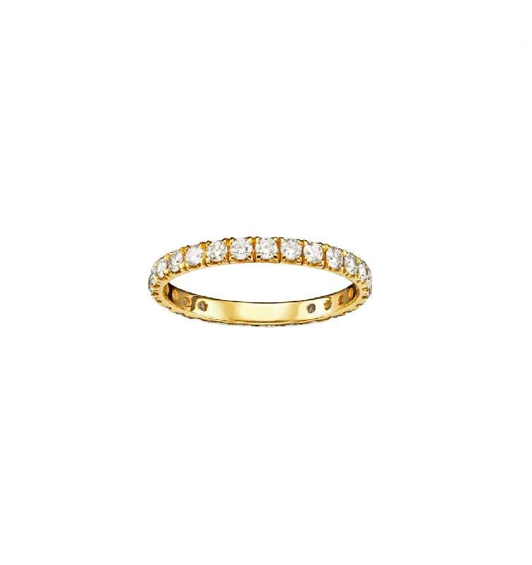 Antique Gold Rings-The Zoraida Diamond Undercut Eternity Ring