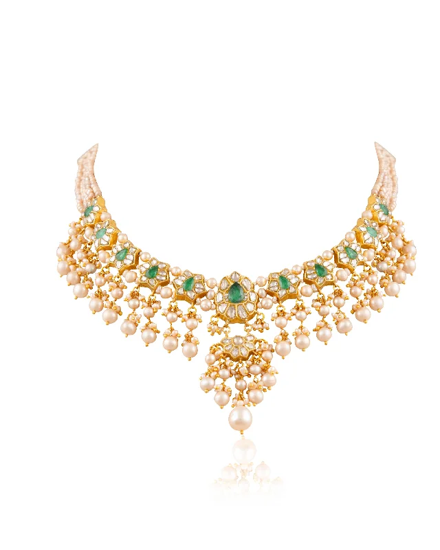 Bohemian Style Necklaces-Richa Polki Necklace