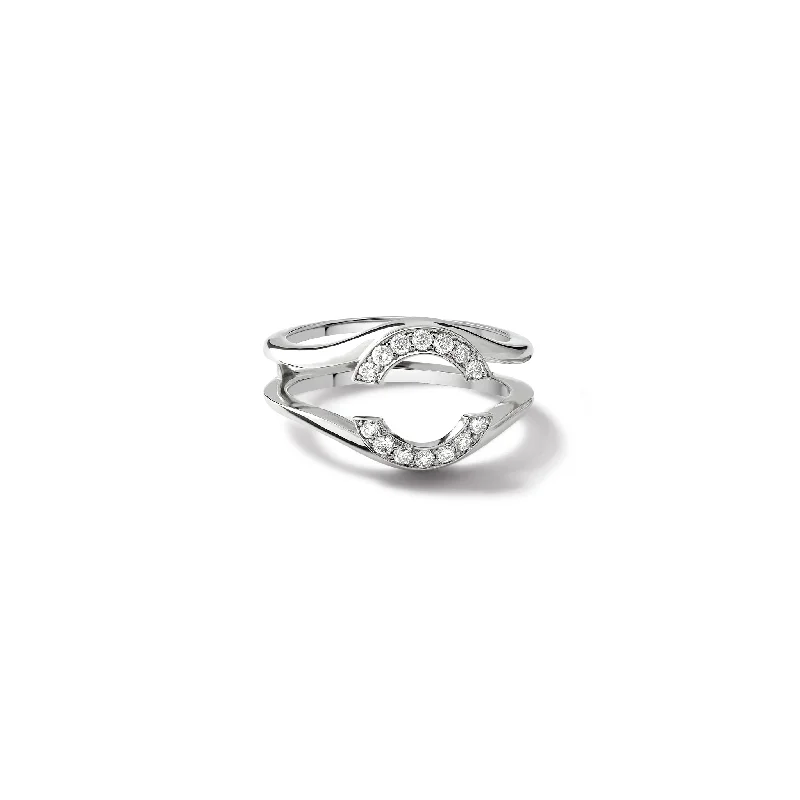 Unique Diamond Rings-Aster Embrace Ring 18ct White Gold - Diamond