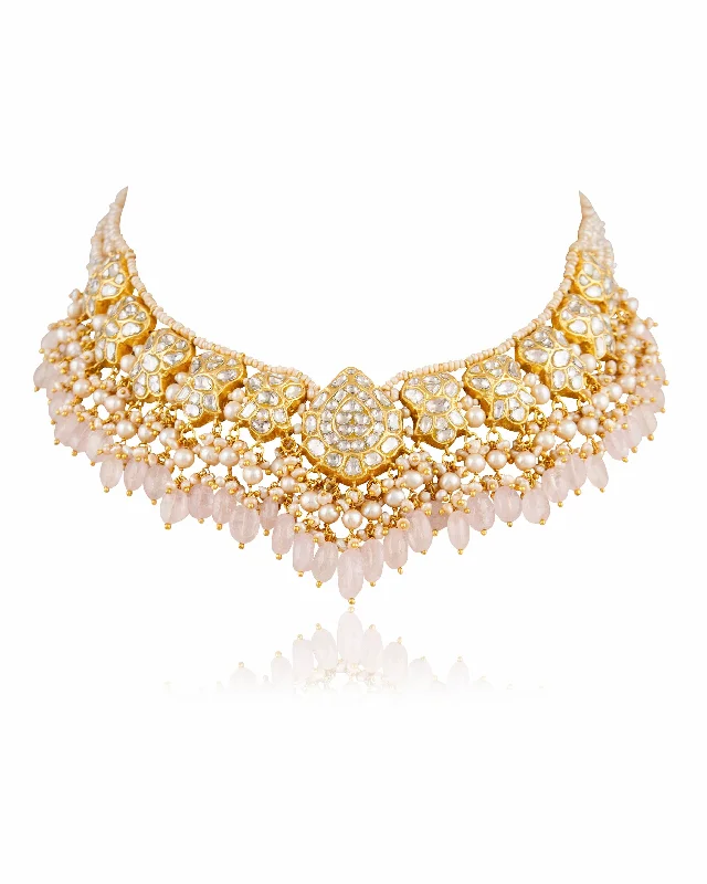 Elegant Layered Necklaces-Darshi Polki Necklace