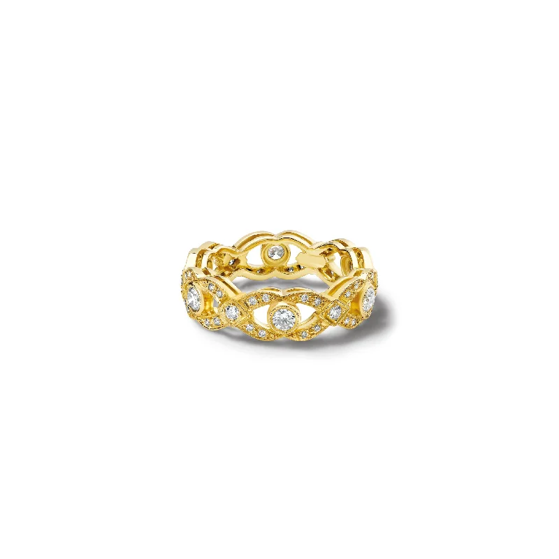 Personalized Birthstone Rings-Topkapi One Ring 18ct Yellow Gold - Diamond