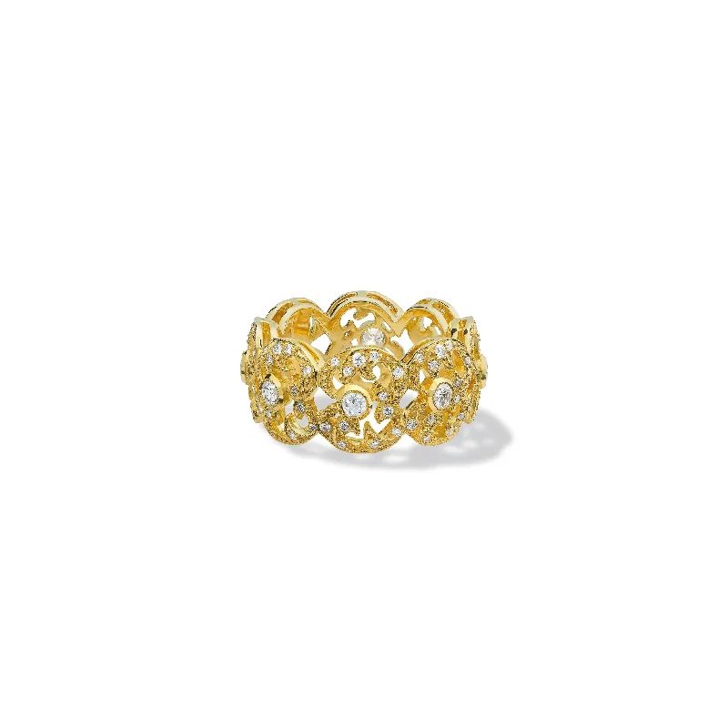 Custom Couples Rings-Topkapi Two Ring 18ct Yellow Gold - Diamond