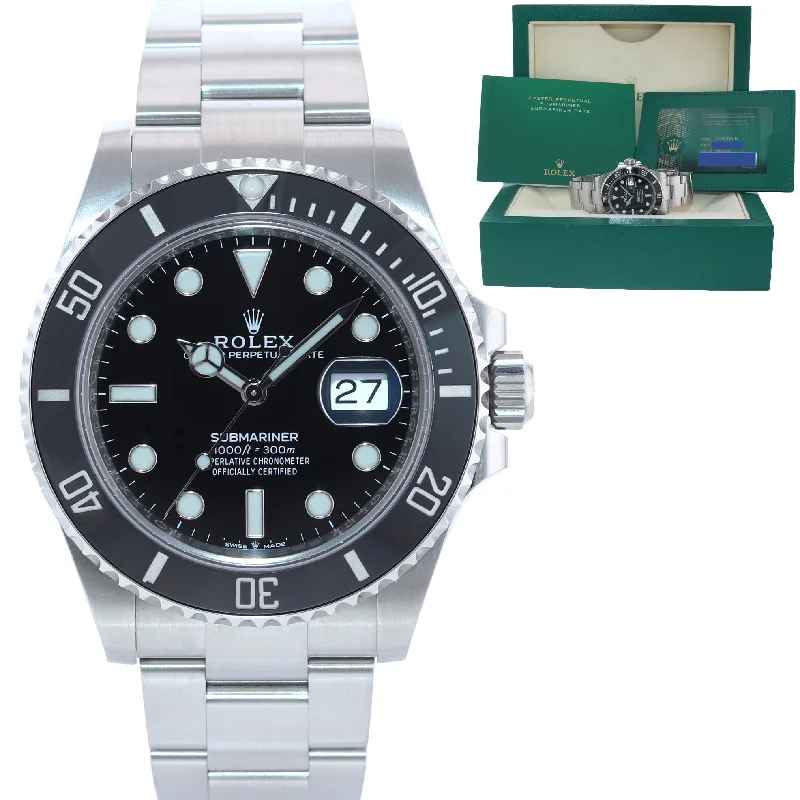 Digital Watches with Touchscreen-PAPERS 2021 Brand NEW PAPERS Rolex Submariner 41mm Ceramic 126610 Watch Box