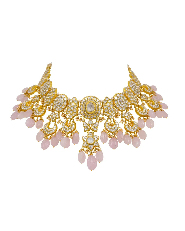 Elegant Bridal Necklaces-Priti Polki Necklace