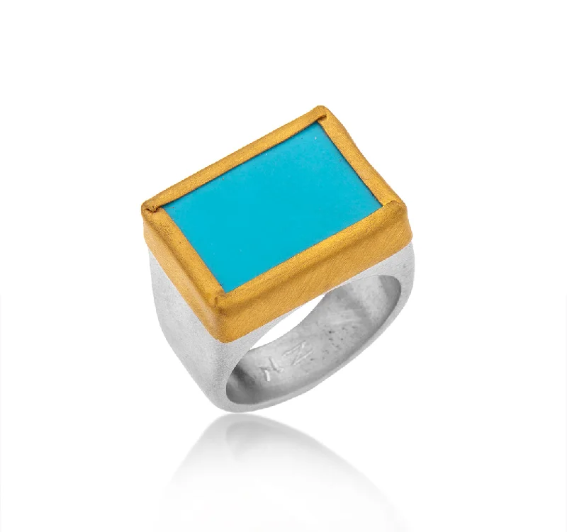 Custom Infinity Wedding Rings-Nava Zahavi Shocking Turquoise Ring