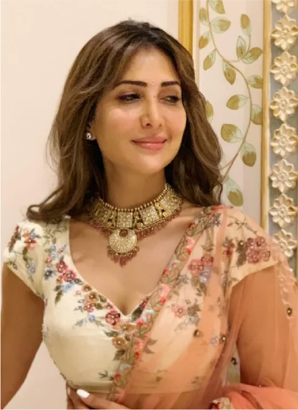 Simple Chain with Pendant Necklaces-Kim Sharma - Lyla Polki Necklace