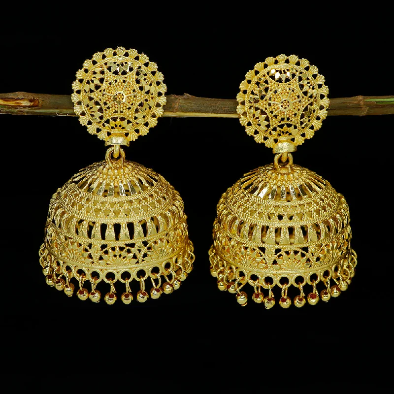 Colorful Dangle Earrings-Mahavir  Gold Plated Jhumki Earrings