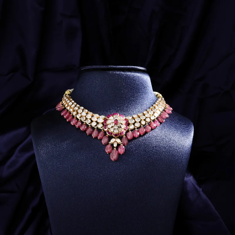 Stylish Layered Necklaces-Suprita Polki And Diamond Necklace