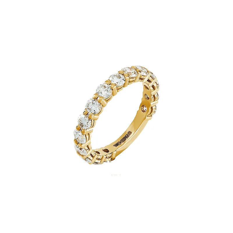 Modern Engagement Rings-Diamond Forget Me Not Eternity Ring Gold