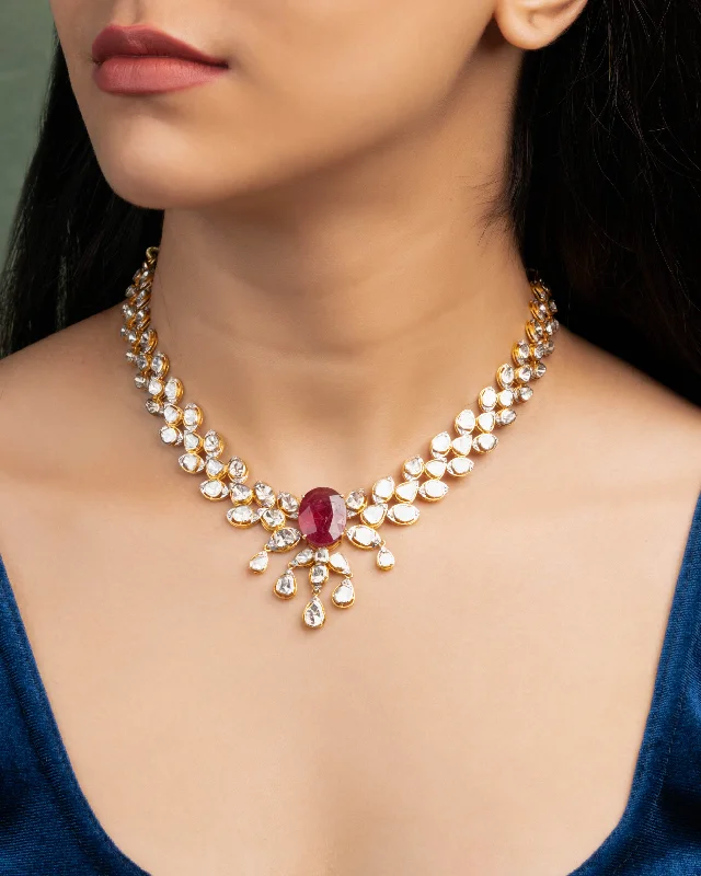 Vintage Pearl Necklaces-Vandana Polki And Diamond Necklace