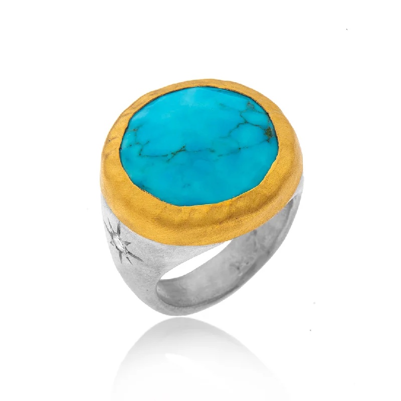 Vintage Engagement Rings-Nava Zahavi Spirit Turquoise Ring