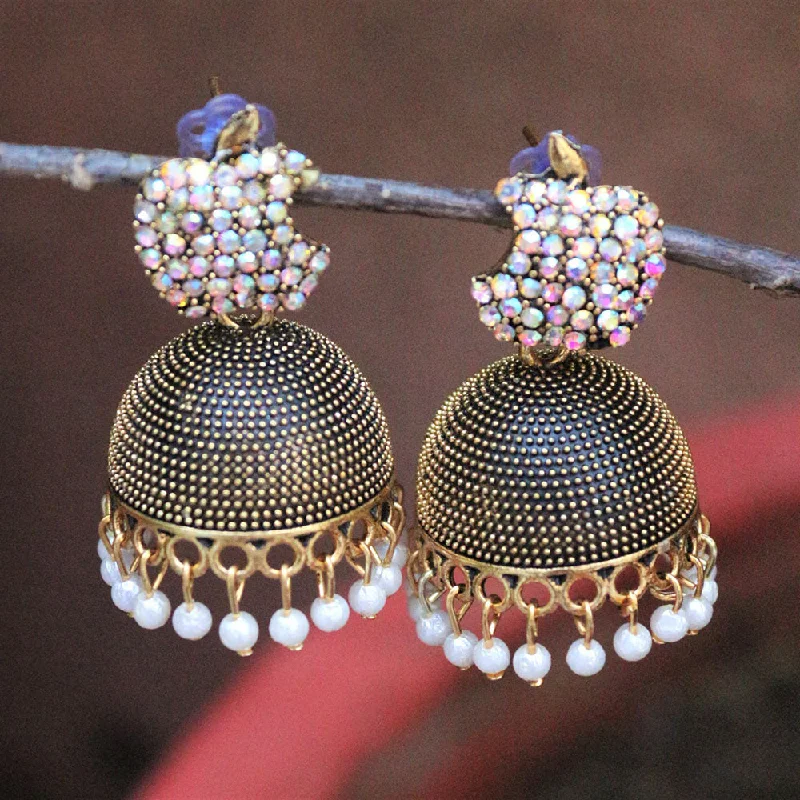 Wedding Earrings for Guests-H K Fashion Gold Plated Pearls Jhumki Earrings