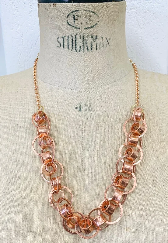 Wedding Necklaces for Brides-Conetica copper necklace