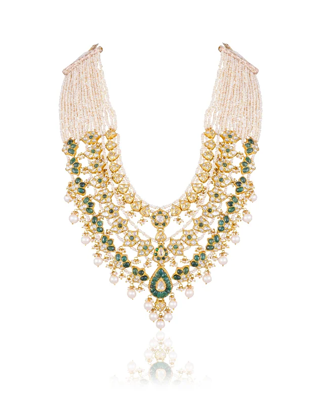 Vintage Necklace Sets-Samrudhi Polki Long Necklace