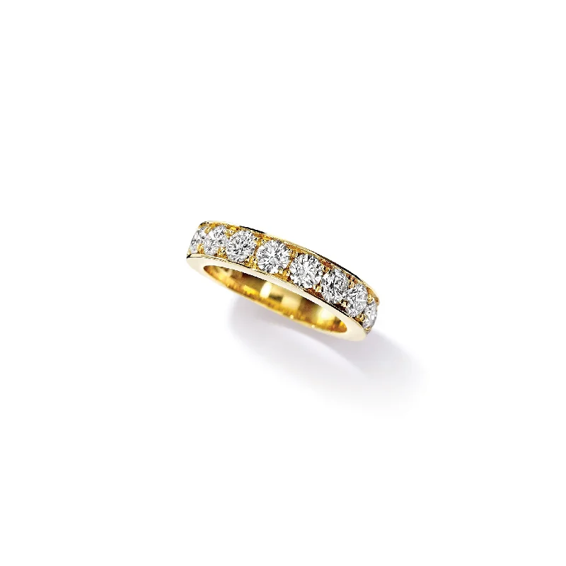 Simple Engagement Rings-Angelica Half Eternity Ring 18ct Yellow Gold - Diamond