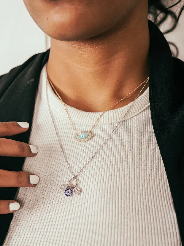 Unique Infinity Necklaces-Petite Evil Eye Necklace