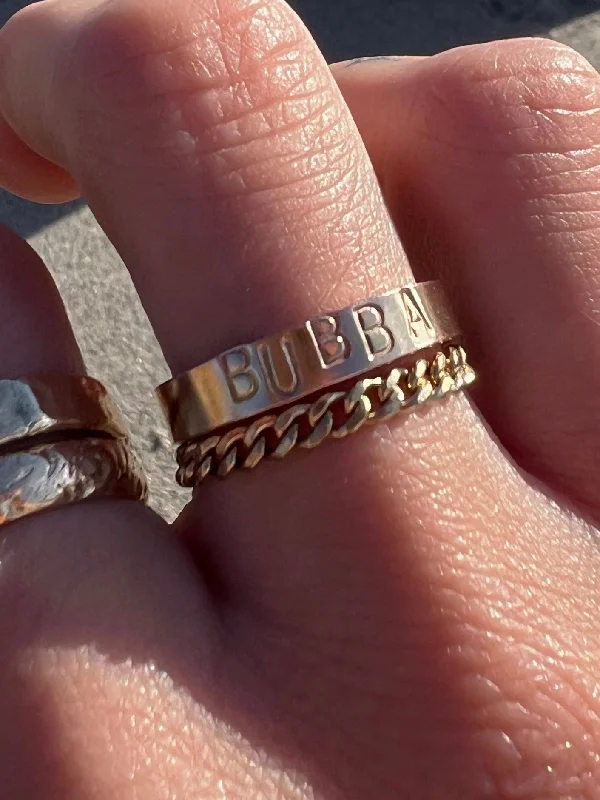 Personalized Name Rings for Men-Custom 14k Gold Filled Band, personalized just fa you!