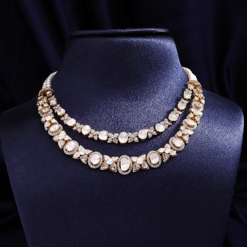 Vintage Style Necklaces-Shilpa Polki And Diamond Necklace