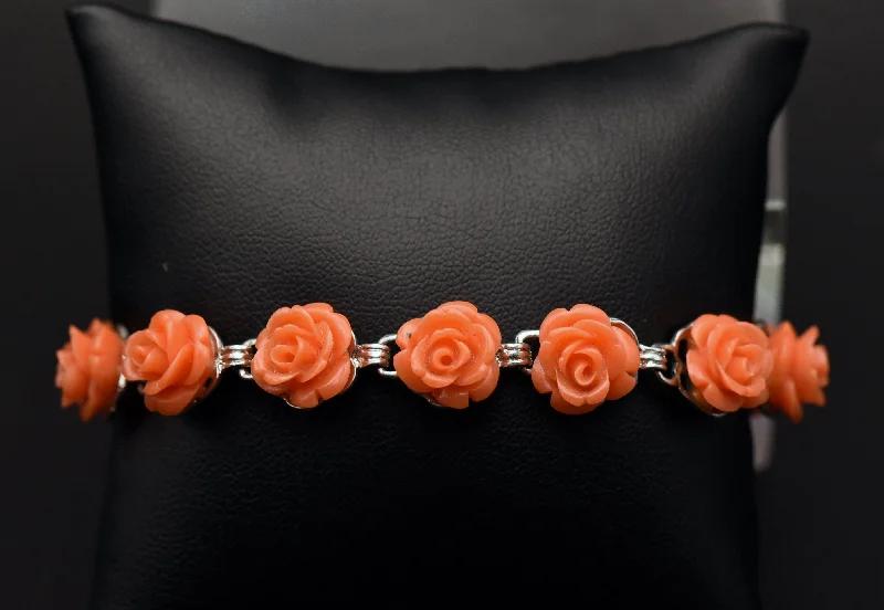 Rose Gold Tennis Bracelets-Vintage Rose Link Bracelet