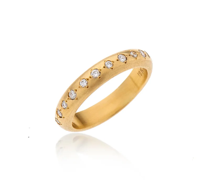 Birthstone Diamond Rings-Nava Zahavi Yellow Gold Diamonds Handmade Ring