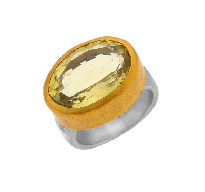 Fashion Rings for Teens-Nava Zahavi Lemon Quartz Ring