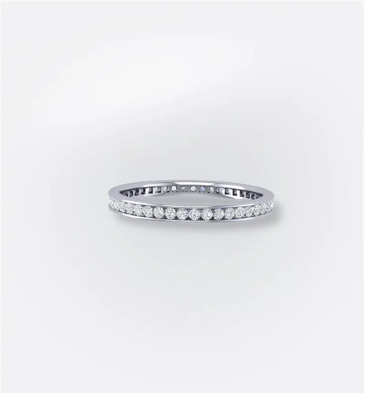 Simple Silver Wedding Bands-Analicia