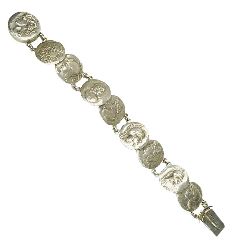 Custom Beaded Bracelets for Women-Sterling Schiebler Medallion Bracelet