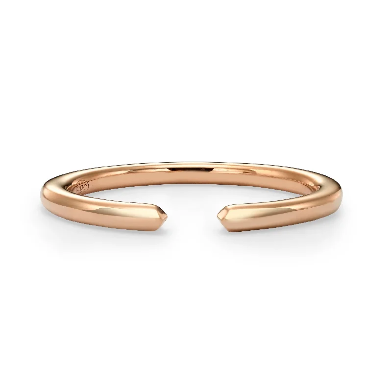 Chunky Silver Rings-Open Wedding Ring In 14K Rose Gold (1.80mm)