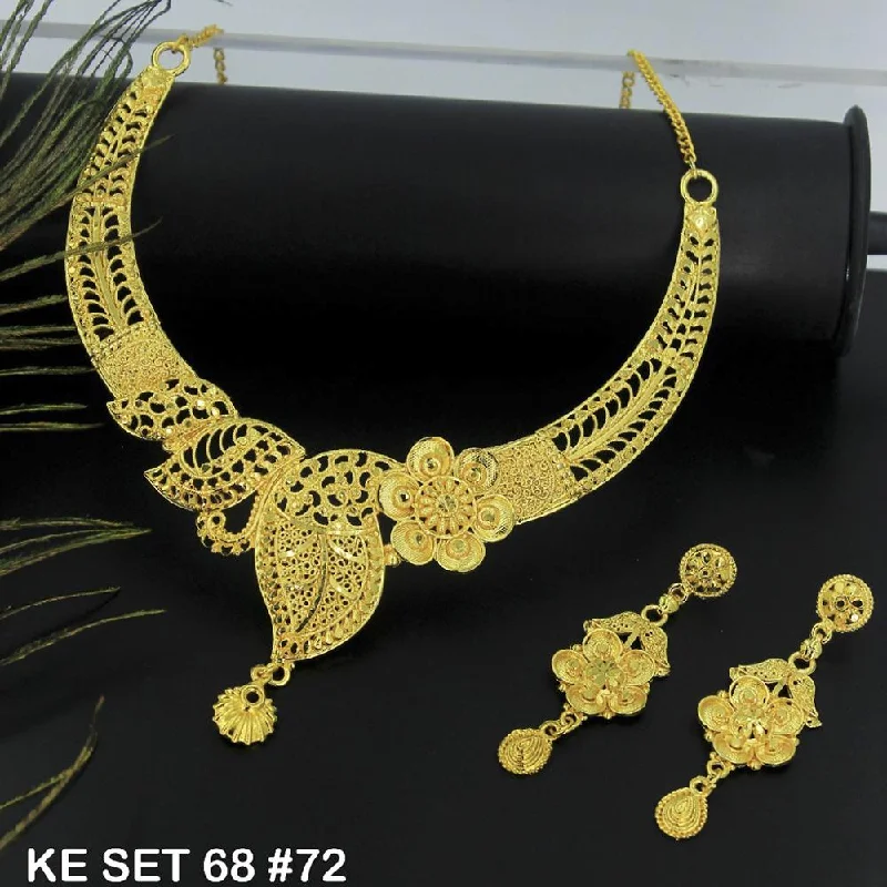 Classic Pearl Necklaces-Mahavir Forming Gold Necklace Set   - 36- KE- 68