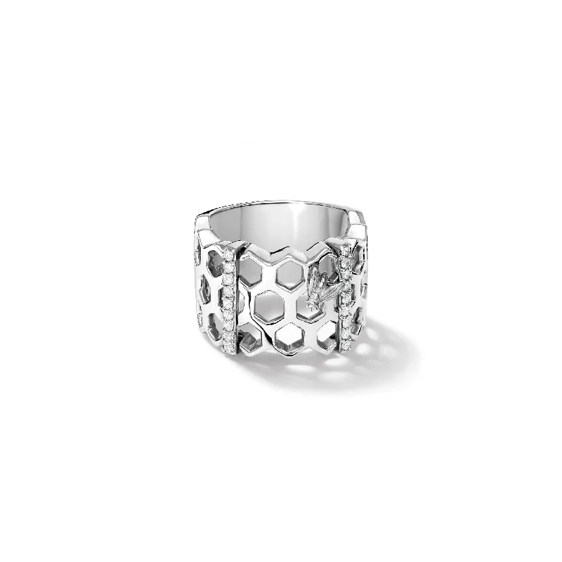 Personalized Infinity Rings-Melissae di Erice Ring White Gold - Diamond